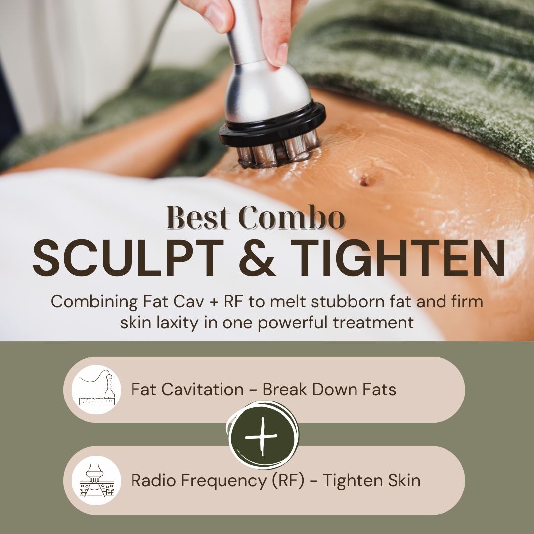💥SCULPT & TIGHTEN Tummy + Flanks   💥  Fat Cav + RF Combo